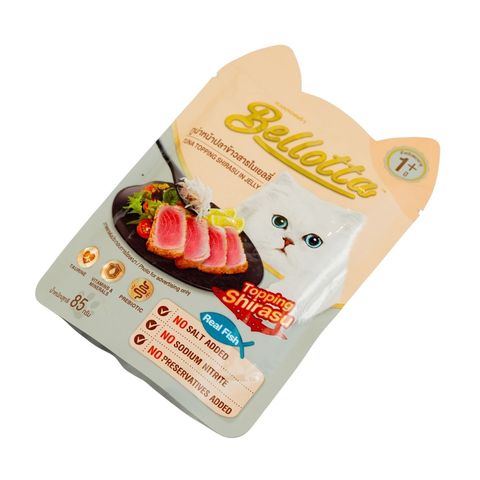 Bellotta Adult Pouch Tuna Topping Shirasu In Jelly 85g