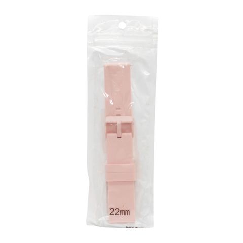 Silicone Strap Watch Band Pin Lock Pink 22mm 1 Piece