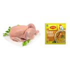 Broiler Chicken Fresh Skinless Whole 1kg +- 100g