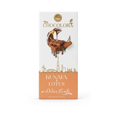 Premium Kunafa & Lotus Premium Chocolate 100g