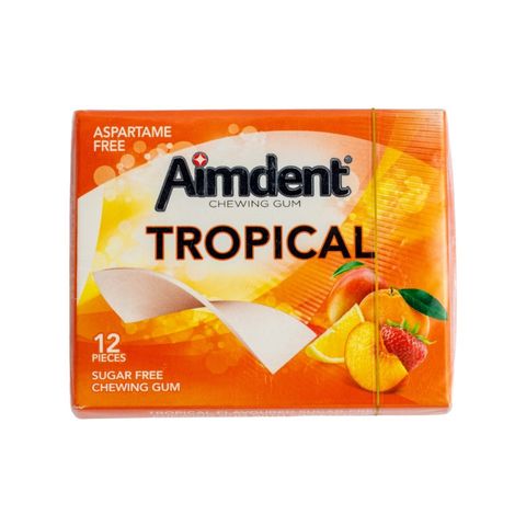 Aimdent Tropical Sugar Free Chewing Gum 12 Pieces