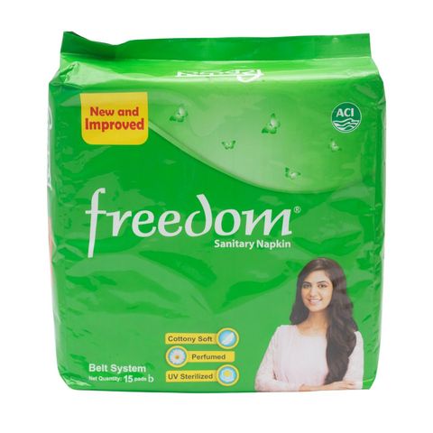 Freedom Belt System Sanitary Napkin 15 Pieces