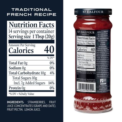 St Dalfour Strawberry Fruit Spread 284g