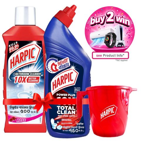 Harpic (Power Plus 750ml & Bathroom Cleaner 500ml) 1250ml