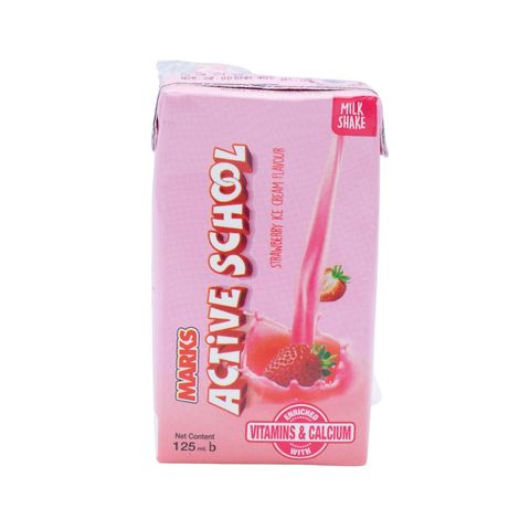 Marks Active School Strawberry & Ice Cream Flavour Milk Shake 125ml