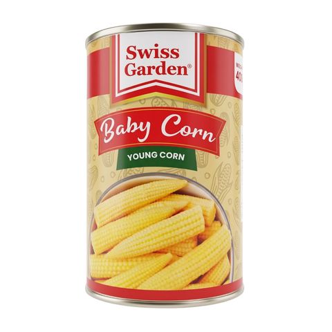 Swiss Garden Young Baby Corn 400g ± 25g