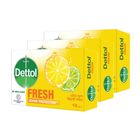 Dettol Bathing Soap Lime Fresh With Odour Protection 3 Pack 75g
