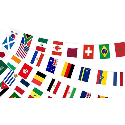 World Cup Football 2026 Bunting Banner Multi Country Flag 1 Piece