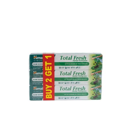 Himalaya Total Fresh Herbal Toothpaste 80gm B2G1 FREE