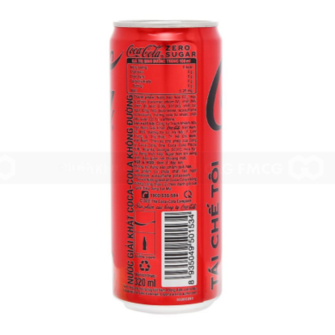 Coca-Cola Zero Can Chilled 320ml
