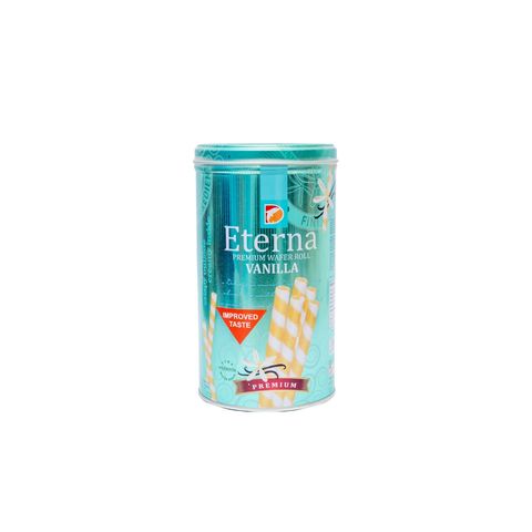 Eterna Vanilla Wafer Rolls Tin 200g