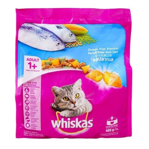 Whiskas Ocean Fish Flavour Cat Food 480g