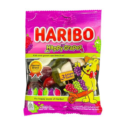 Haribo Happy Grapes Gummy - Grape Flavors 80g
