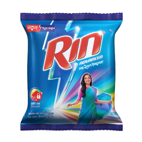 Rin Advanced Synthetic Laundry Detergent Powder 500g