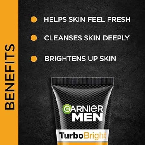 Garnier Men Turbo Bright Brightening Facewash 50g