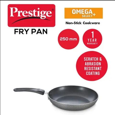 Prestige Omega Select Plus Teflon Non Stick Coated Fry Pan 25cm Black 1 Piece