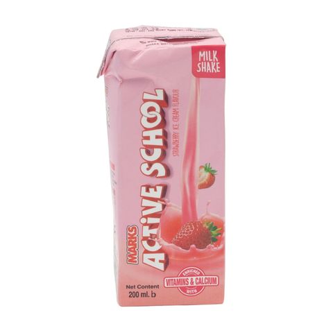 Marks Active School Strawberry And Ice Cream Milk Shake 200ml