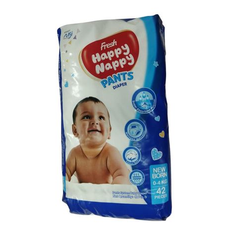 Fresh Happy Nappy Baby Diaper 0-4kg New Born 42 Pieces
