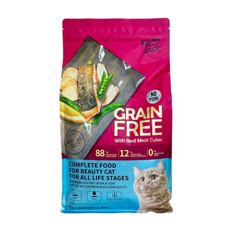 Kitchen Flavour Grain Free Complete Food for Beauty Cat of All Life Stages 1.5kg