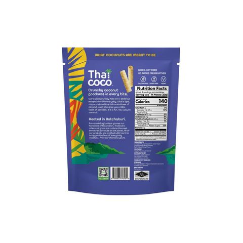 Thai Coco Coconut Crispy Rolls Mango Flavor 100g