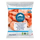Fresh Sea Fish Brown Chingri Head less Skin On Medium 250g ±10g