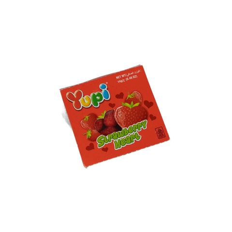 Yupi Strawberry Heart Candy 14g