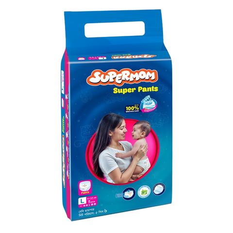 Supermom Baby Pant Diaper Large (8-15) kg 5 Pieces