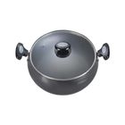 Prestige Hard Anodised Plus Gas And Induction Compatible Sauce Pan With Glass Lid Black 20cm 1 Piece