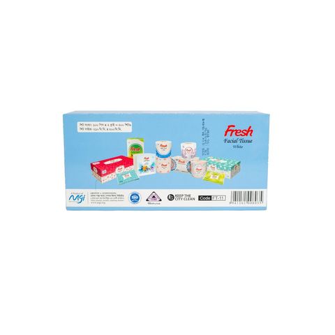 Fresh Facial Tissue White (Assorted) 2 Ply x 100 Sheets 