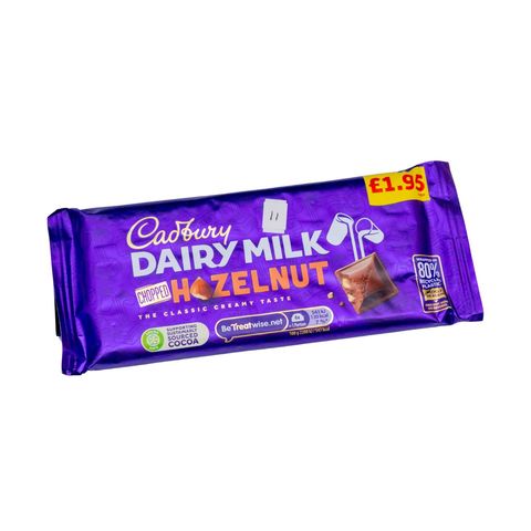 Cadbury Dairy Milk Chopped Hazelnut Chocolate 95g