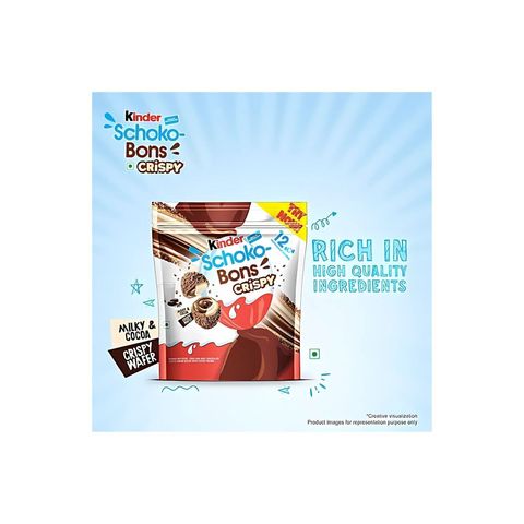 Kinder Schoko Bons Crispy 12pcs Milky & Cocoa Flavor 67.2g
