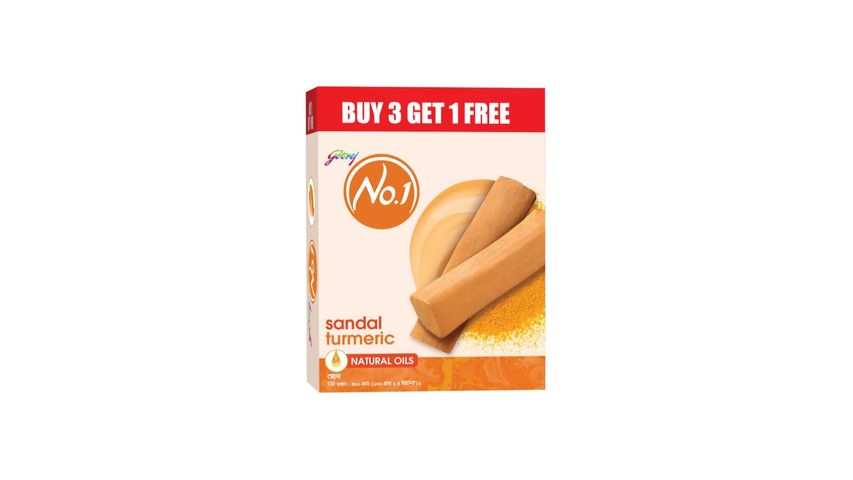Godrej No.1 Sandal Soap (Buy 3 & Get 1 Free) 4 x 100g