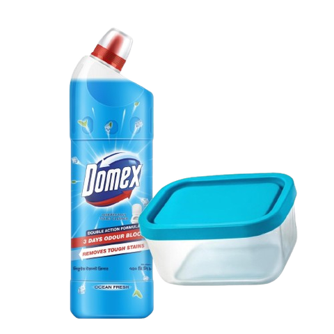 Buy 1 Piece Domex Toilet Cleaning Liquid Ocean Fresh 750ml & Get Container Free 1 Piece
