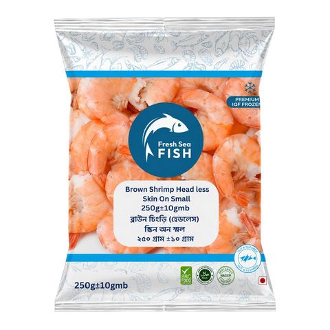 Fresh Sea Fish Brown Chingri Pdto Tail On Small 250g ±10g
