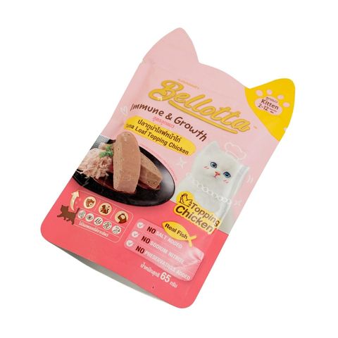 Bellotta Kitten Pouch Tuna Loaf Topping Chicken 65g