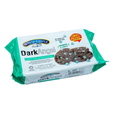 White Castle Dark Angel Chocolate Cookies with Mint Flavoured Chips 180g