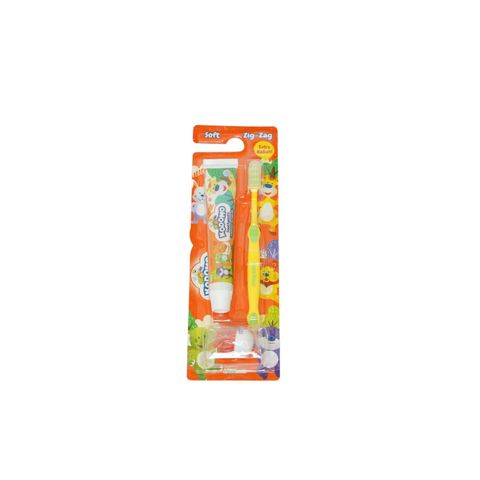 Kodomo Zig-zag Baby Toothbrush & Toothpaste Combo Indonesia Assorted 1 Piece 