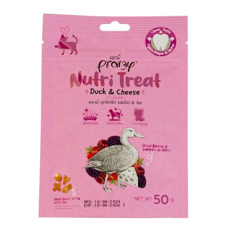 Pramy Nutri Treat Dry Cat Treat Duck & Cheese 50g 