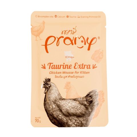 Pramy Pouch Taurine Extra Chicken Mousse For Kitten 70g