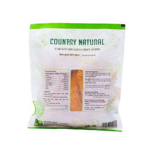 Country Natural Chicken Breaded Crispy Strips (12 Pieces ± 1 Pieces) 250g