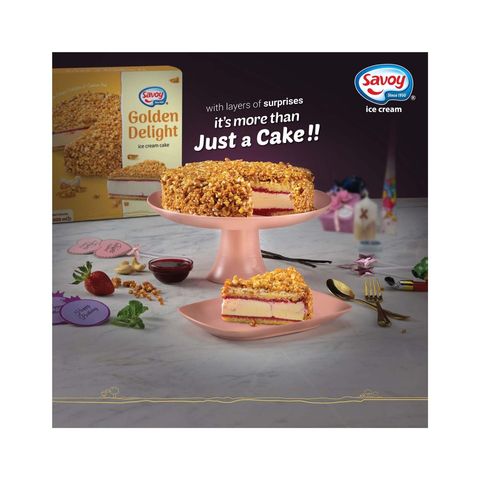 Savoy Golden Delight Ice Cream Cake 1L
