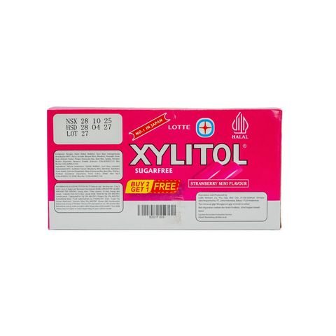 Buy 2, Get 1 Free Lotte  Xylitol Handy Bottle Strawberry Mint 55.1g
