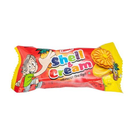 Dekko Shell & Cream Pinapple Cream Biscuits 20g