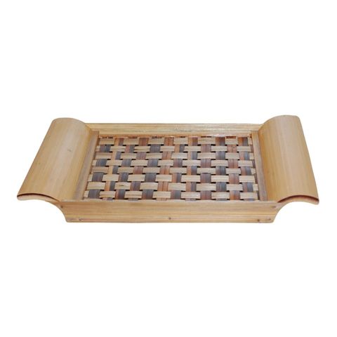 Pisces Bamboo Tray Jamdani Flat Design Large 19.5 X 10mm 1 Piece