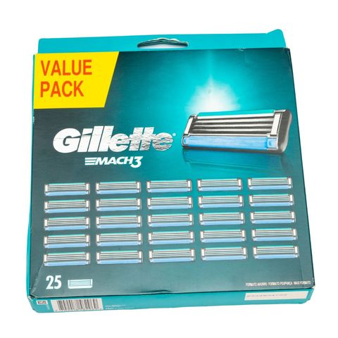 Gillette Mach 3 Value Pack Cartridges 25 Pieces