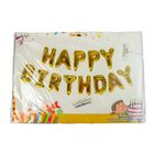 Happy Birthday Foil Balloon Golden 13 Letters 1 Set