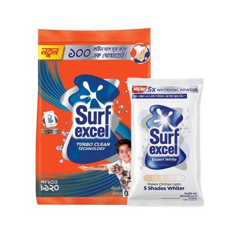Buy Surf Excel Synthetic Laundry Detergent Powder 500g & Free Surf excel white 70g