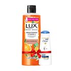 Buy Lux Body Wash Orange Blossom And Vitamin C 245ml & Get Free Dove Shampoo 79ml