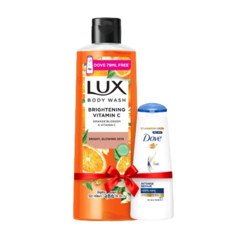 Buy Lux Body Wash Orange Blossom And Vitamin C 245ml & Get Free Dove Shampoo 79ml 