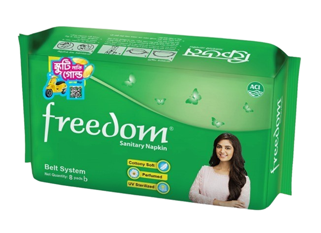 Freedom Sanitary Napkin Belt Consumer Promo Pack 8 Pieces